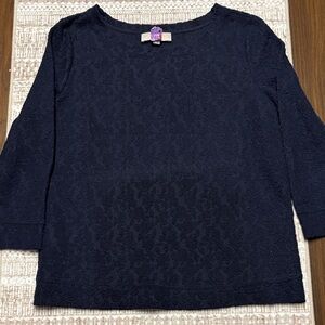 LOFT Navy Blue Crew Neck Sweater